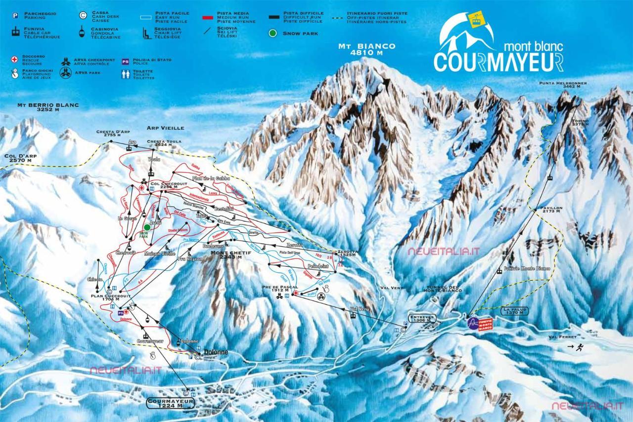 La Maison Des Guides - Trilocale A 500 Mt Dalle Piste Di Dolonne